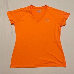 Under Armour Womens Shirt Size Large Heatgear Semi Fitted Tshirt Vneck